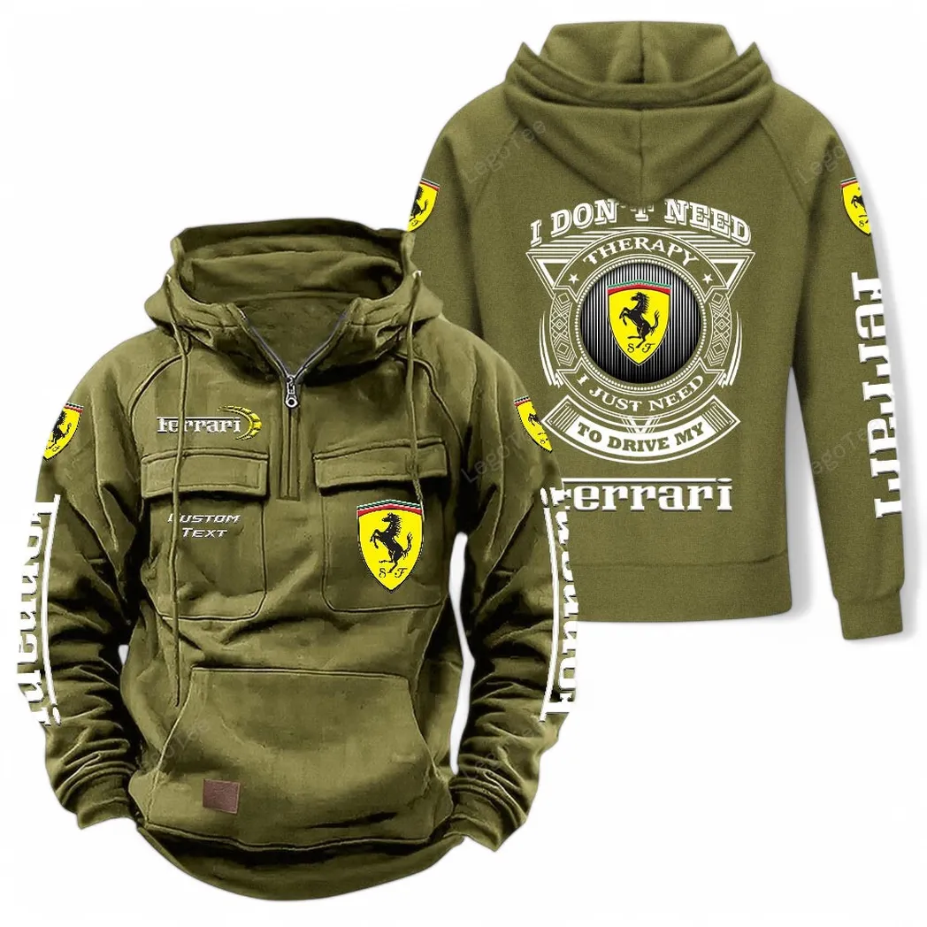 Performance GT Tactical Quarter-Zip Hoodie, Racing Spirit Tactical Hoodie CAR106 - Army Green