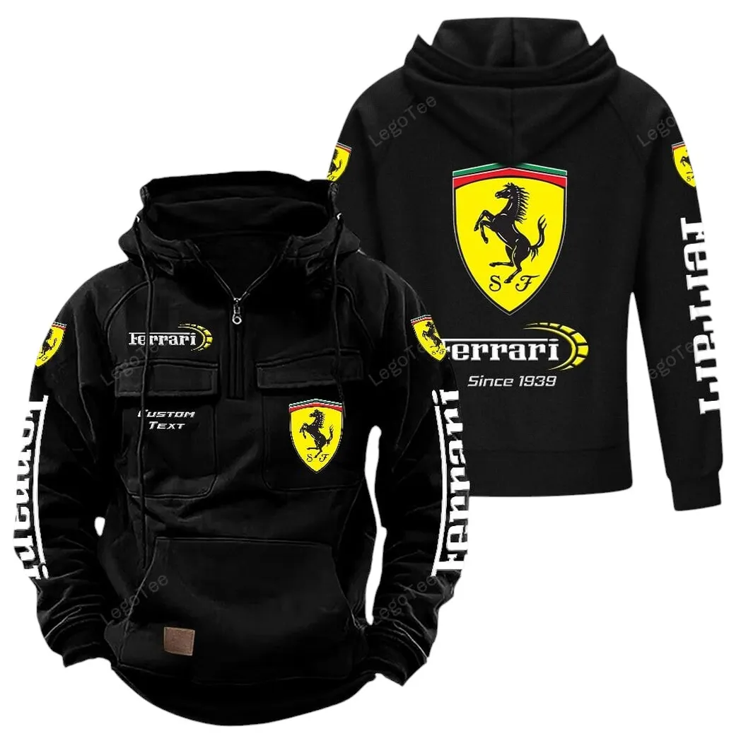 Performance GT Tactical Quarter-Zip Hoodie, Auto Life Tactical Hoodie CAR960 - Black