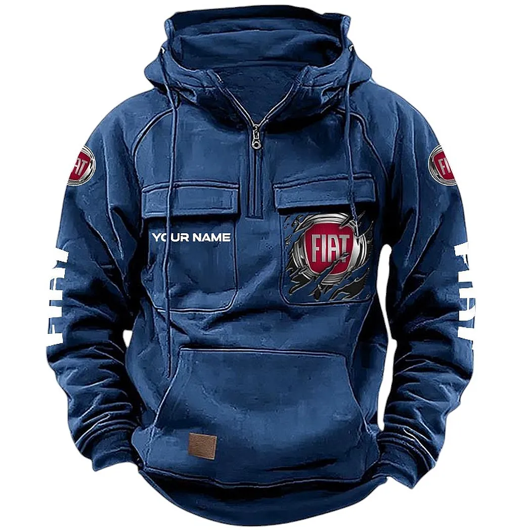 Civitta Cars Tactical Quarter-Zip Hoodie, Rugged Performance Quarter-Zip CAR164 - Dark Blue