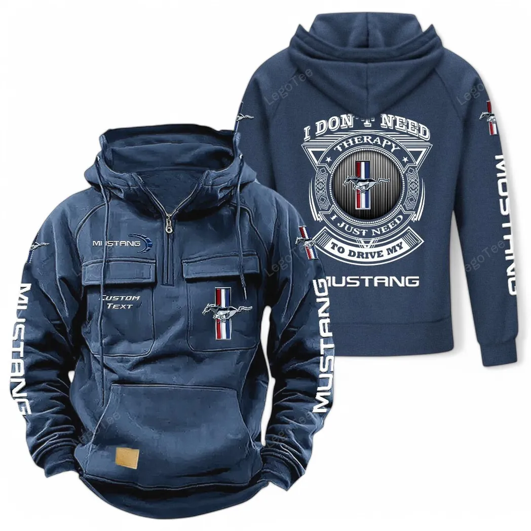 High-Performance Vehicle Tactical Quarter-Zip Hoodie, Street-Ready Tactical Gear CAR106 - Dark Blue
