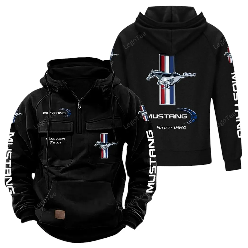 Fastback Coupe Tactical Quarter-Zip Hoodie, Everyday Rider Hoodie CAR960 - Black