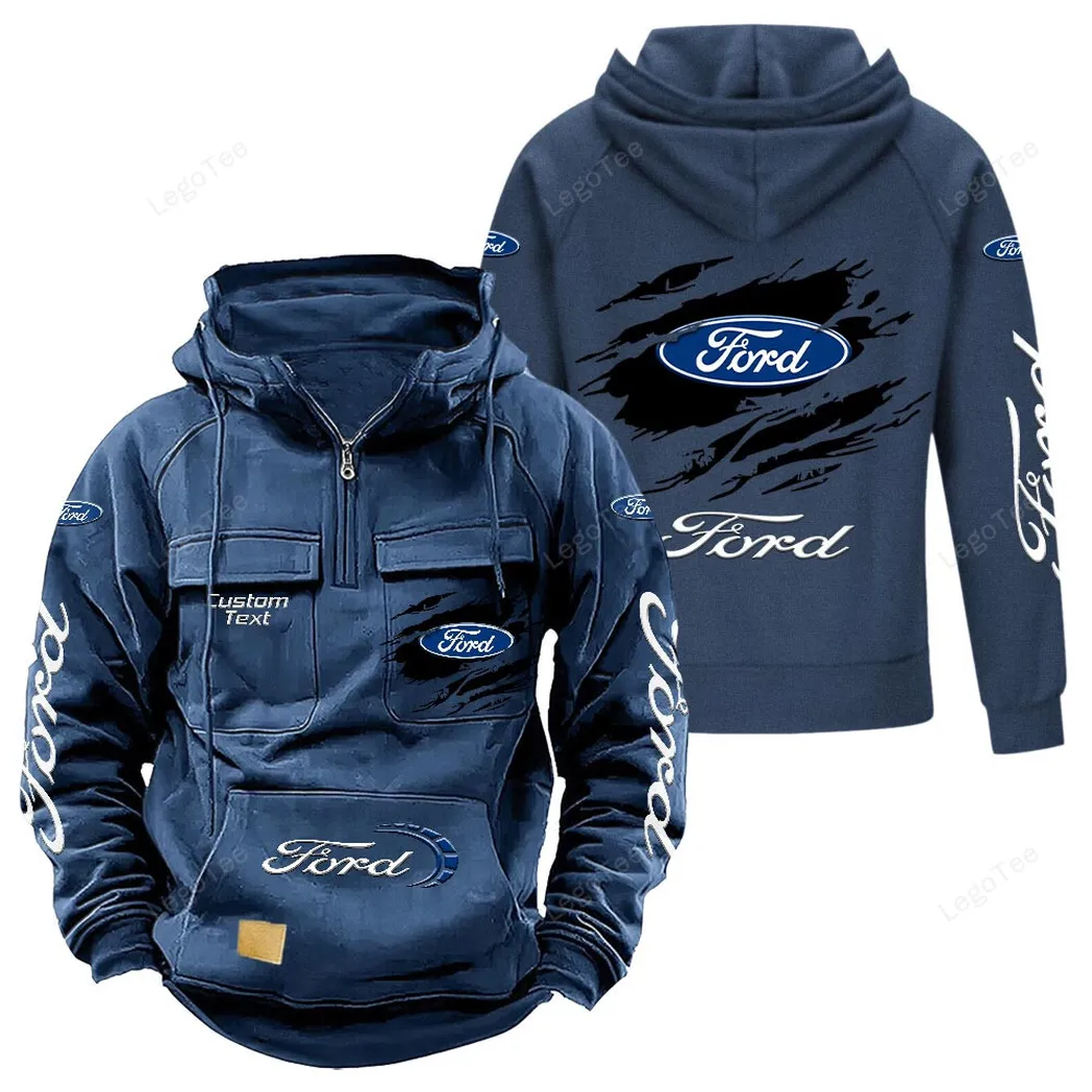 Pickup Legend Tactical Quarter-Zip Hoodie, Car Culture Tactical Gear CAR122 - Dark Blue
