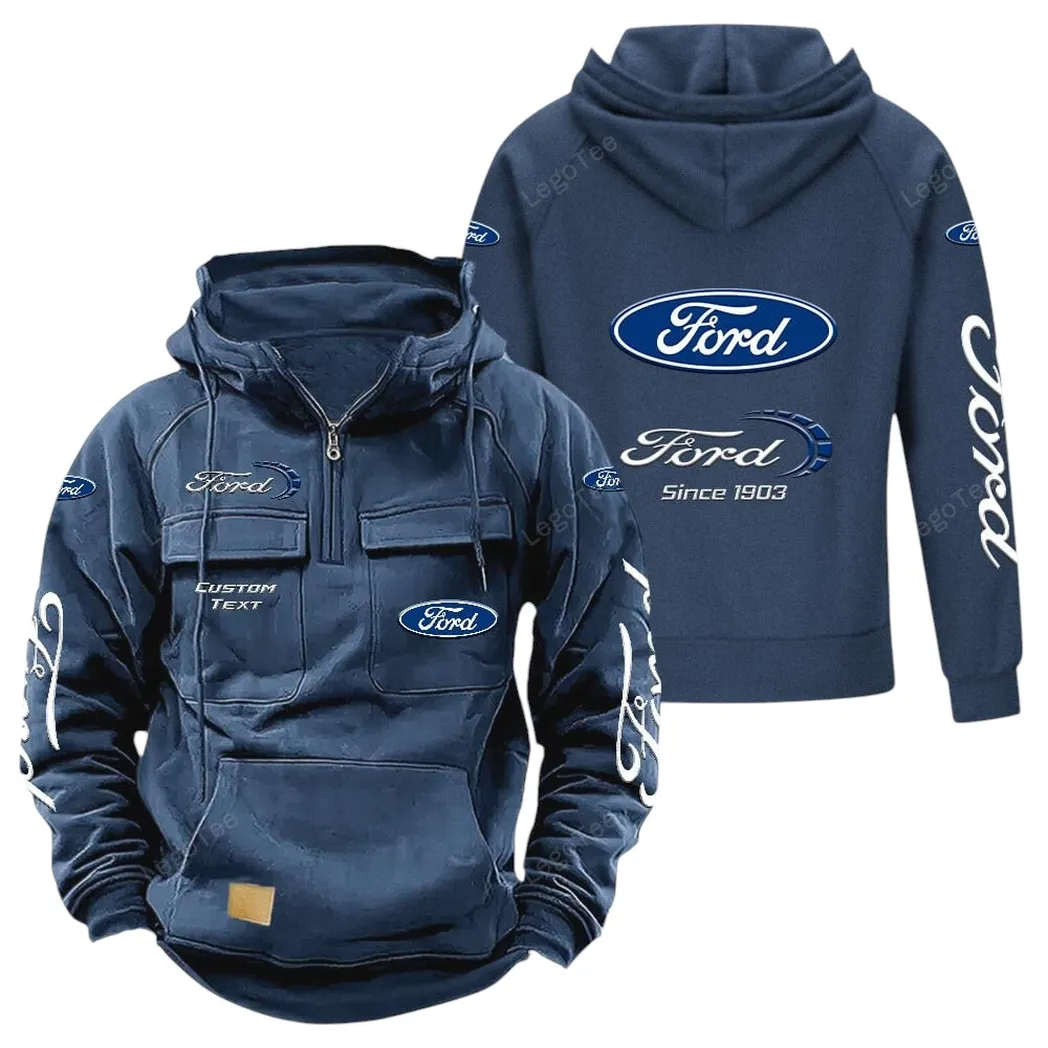 American Classic Tactical Quarter-Zip Hoodie, Garage-Tested Tactical Style CAR960 - Dark Blue