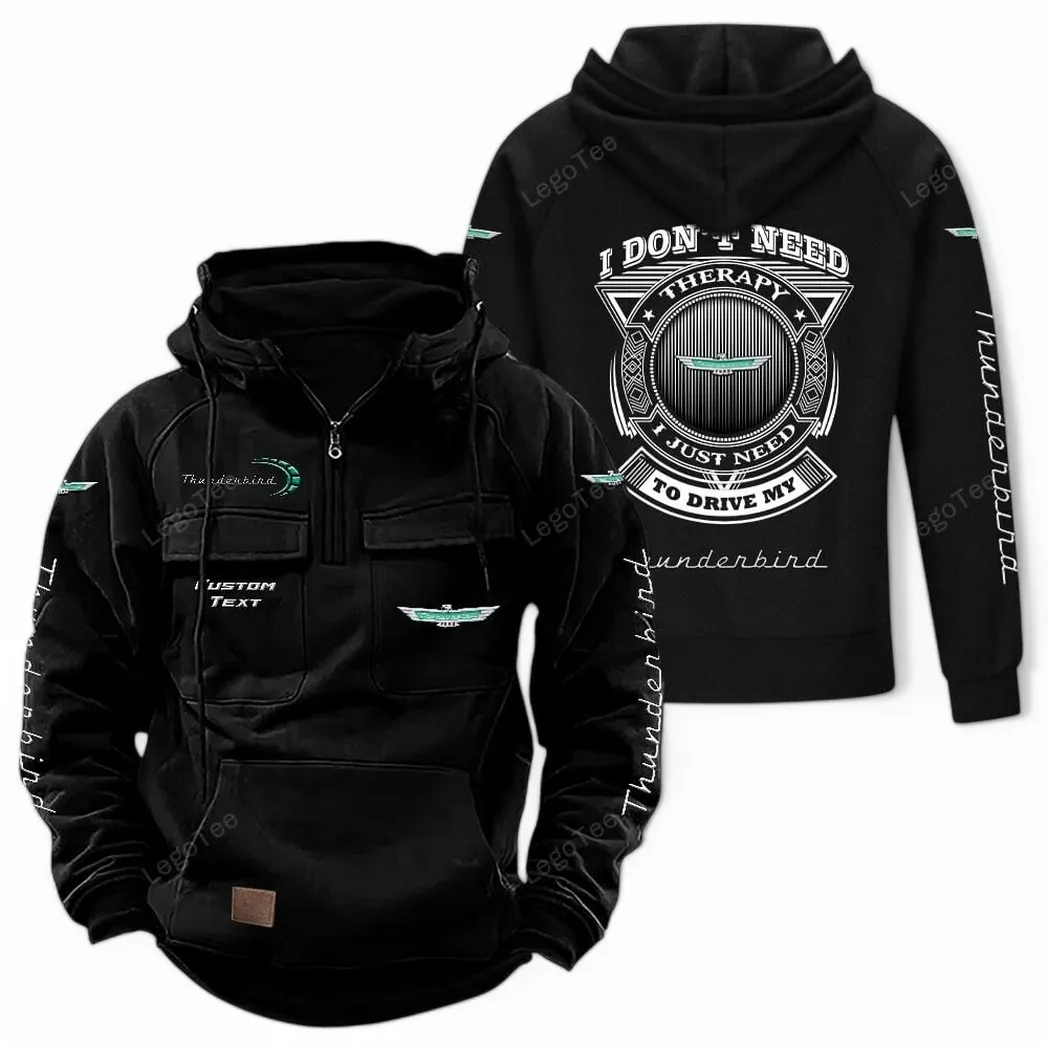 Iconic Road Cruiser Tactical Quarter-Zip Hoodie, Driver's Quarter-Zip Essential CAR106 - Black