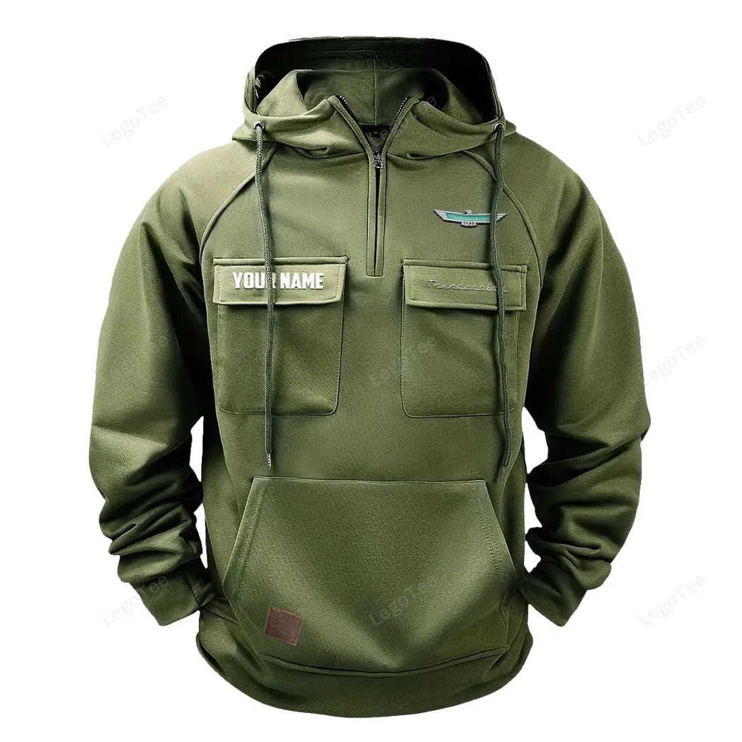 Compact Work Machine Tactical Quarter-Zip Hoodie, Classic Rider Quarter-Zip CAR109 - Army Green