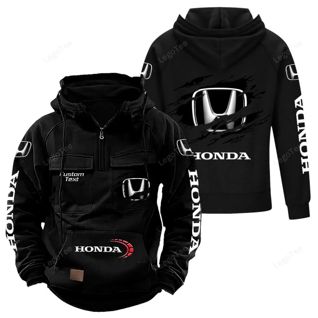 Sedan Tactical Quarter-Zip Hoodie, Racing Spirit Tactical Hoodie CAR122 - Black