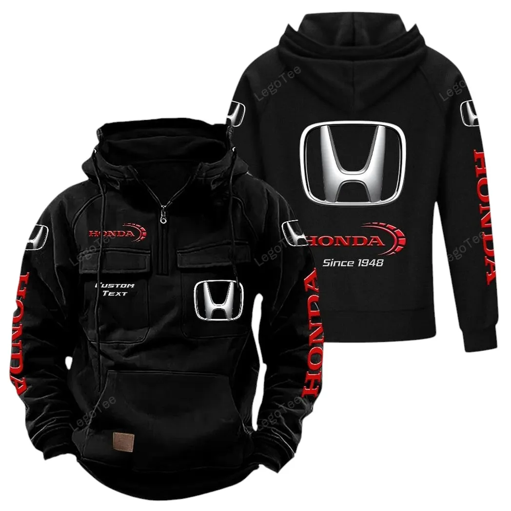 City Car Tactical Quarter-Zip Hoodie, Open-Road Adventure Hoodie CAR960 - Black