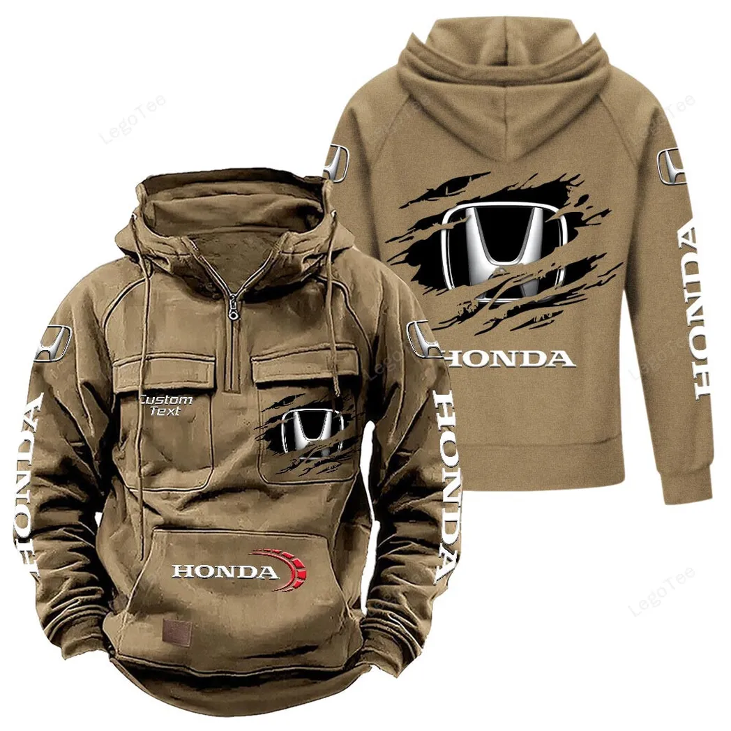 SUV Tactical Quarter-Zip Hoodie, Road-Ready Quarter-Zip Gear CAR122 - Khaki