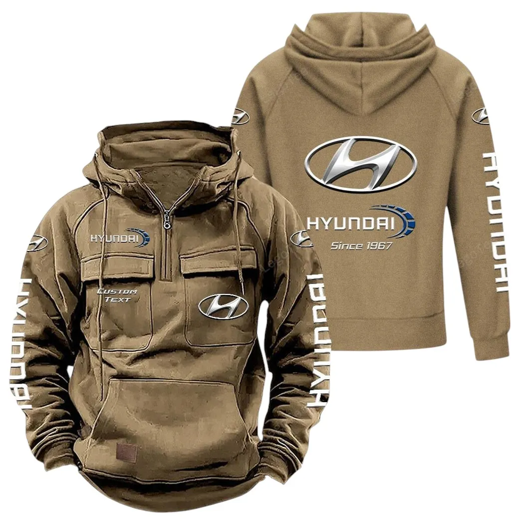 Mid-Size Vehicle Tactical Quarter-Zip Hoodie, Road Tested Tactical Style CAR960 - Khaki