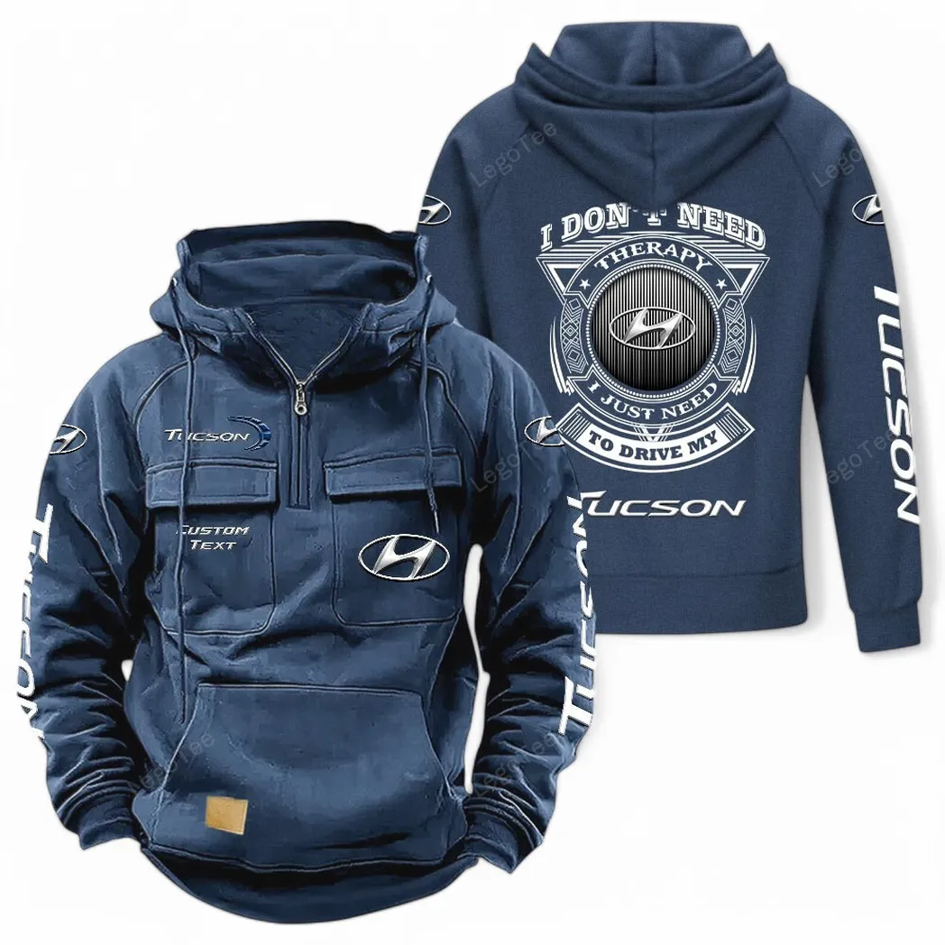 Mid-Size Crossover Tactical Quarter-Zip Hoodie, Road Tested Tactical Style CAR106 - Dark Blue