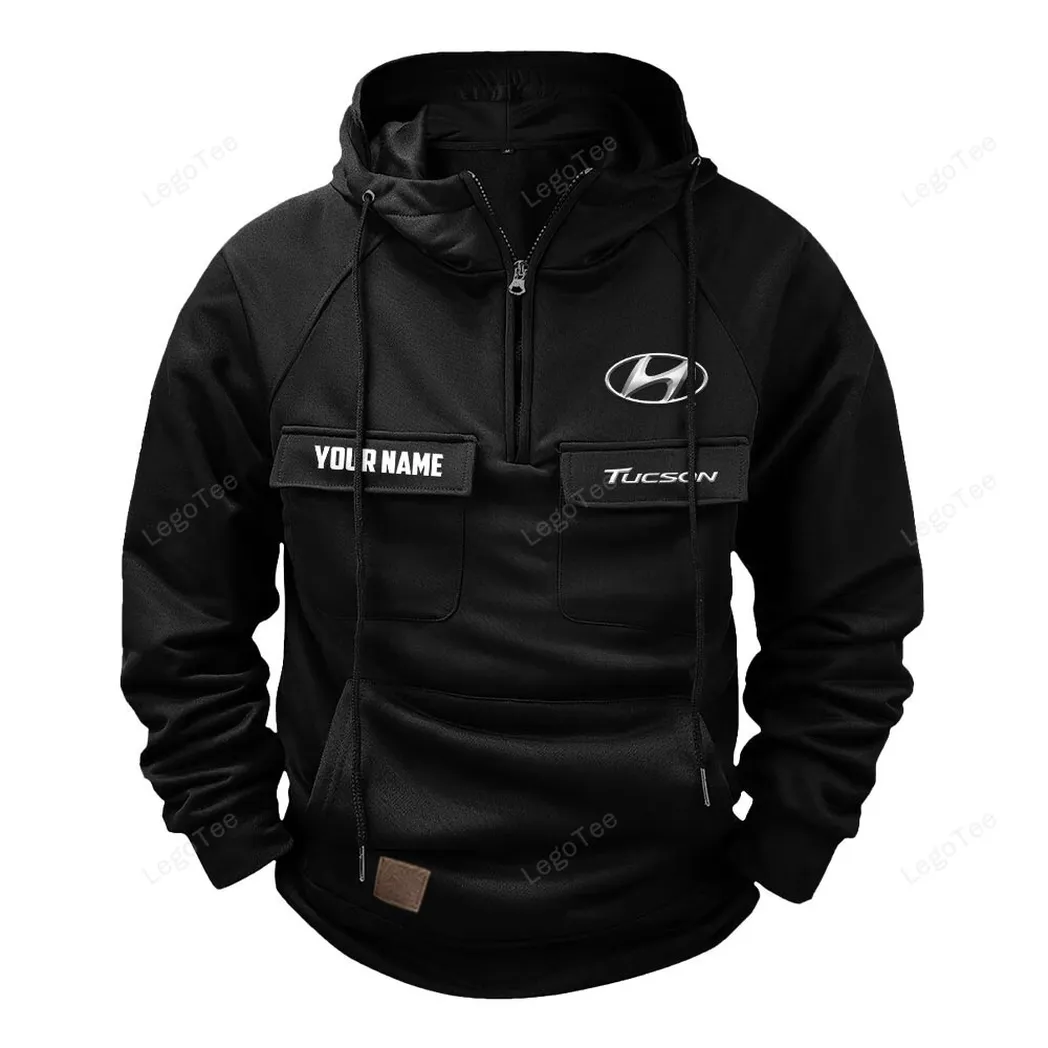 Crossover Vehicle Tactical Quarter-Zip Hoodie, Road-Ready Quarter-Zip Gear CAR109 - Black