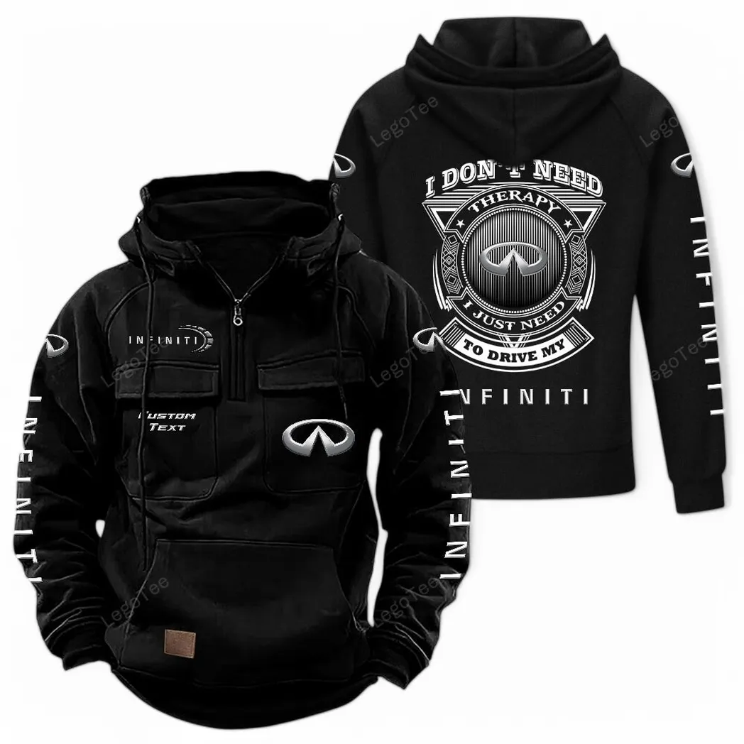 Performance Coupe Tactical Quarter-Zip Hoodie, Auto Life Tactical Hoodie CAR106 - Black