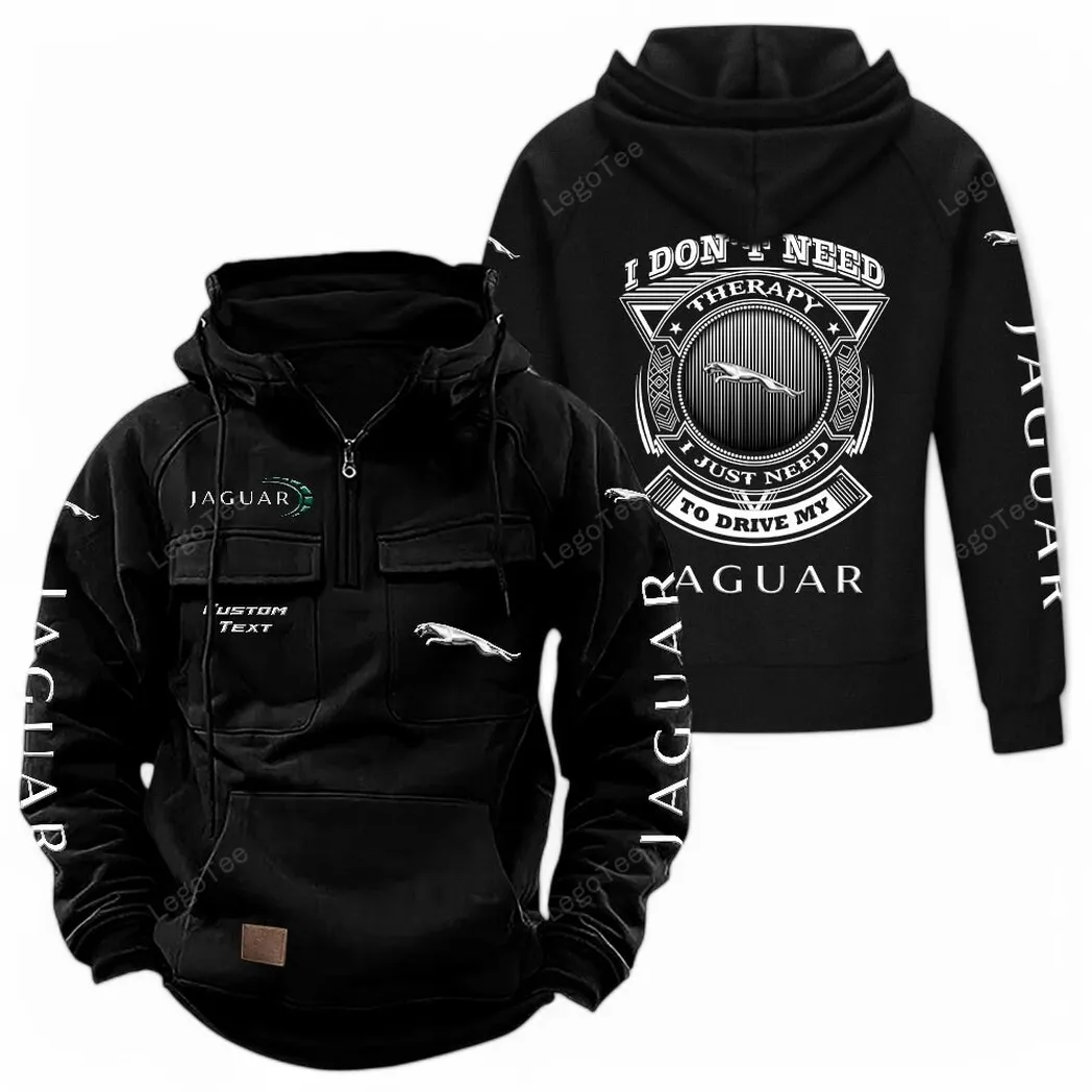 Off-Road Auto Tactical Quarter-Zip Hoodie, Rugged Garage Tactical Hoodie CAR106 - Black