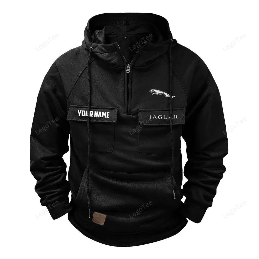 Expedition Vehicle Tactical Quarter-Zip Hoodie, Bold Garage-Ready Hoodie CAR109 - Black