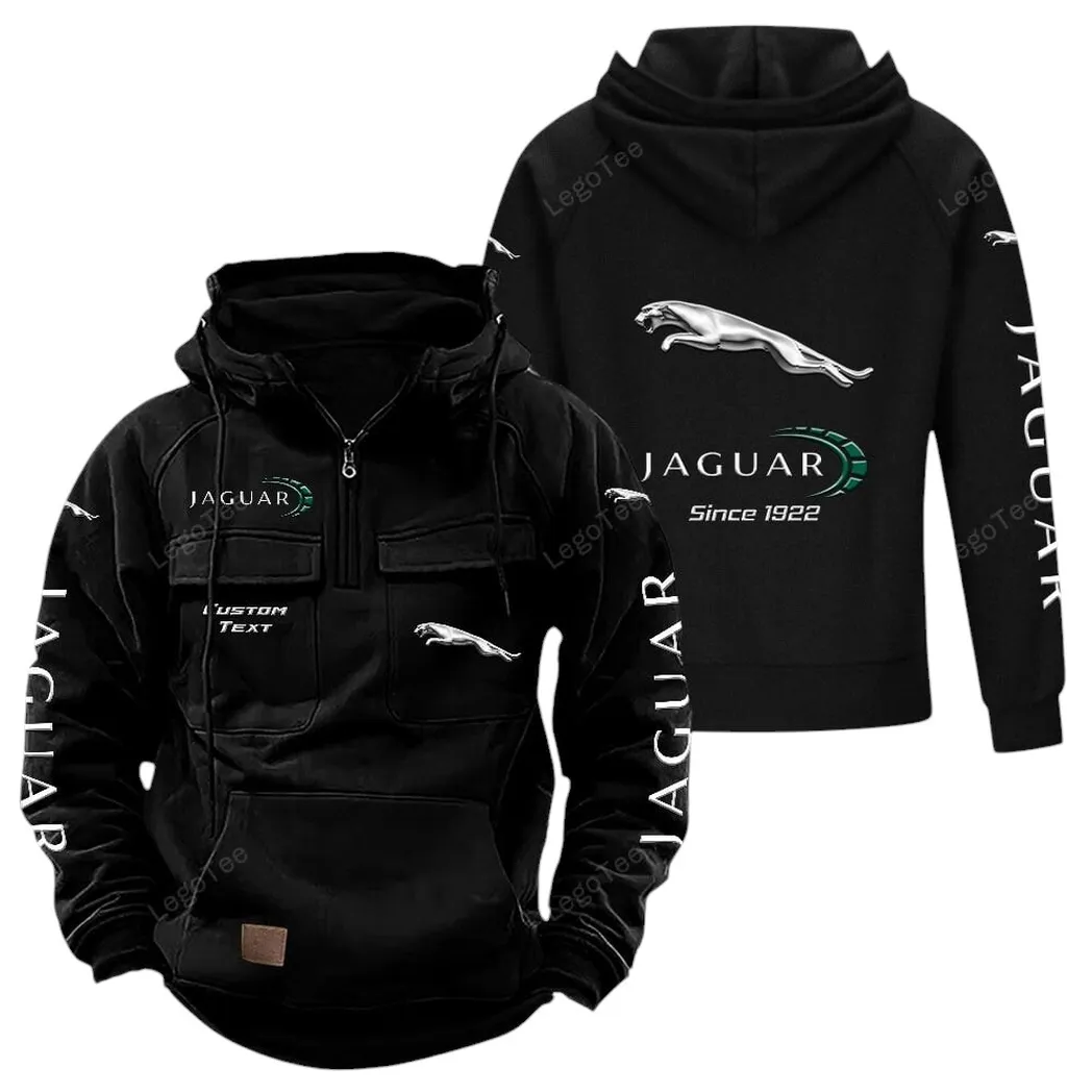 Outdoor Lifestyle Vehicle Tactical Quarter-Zip Hoodie, Road-Ready Quarter-Zip Gear CAR960 - Black