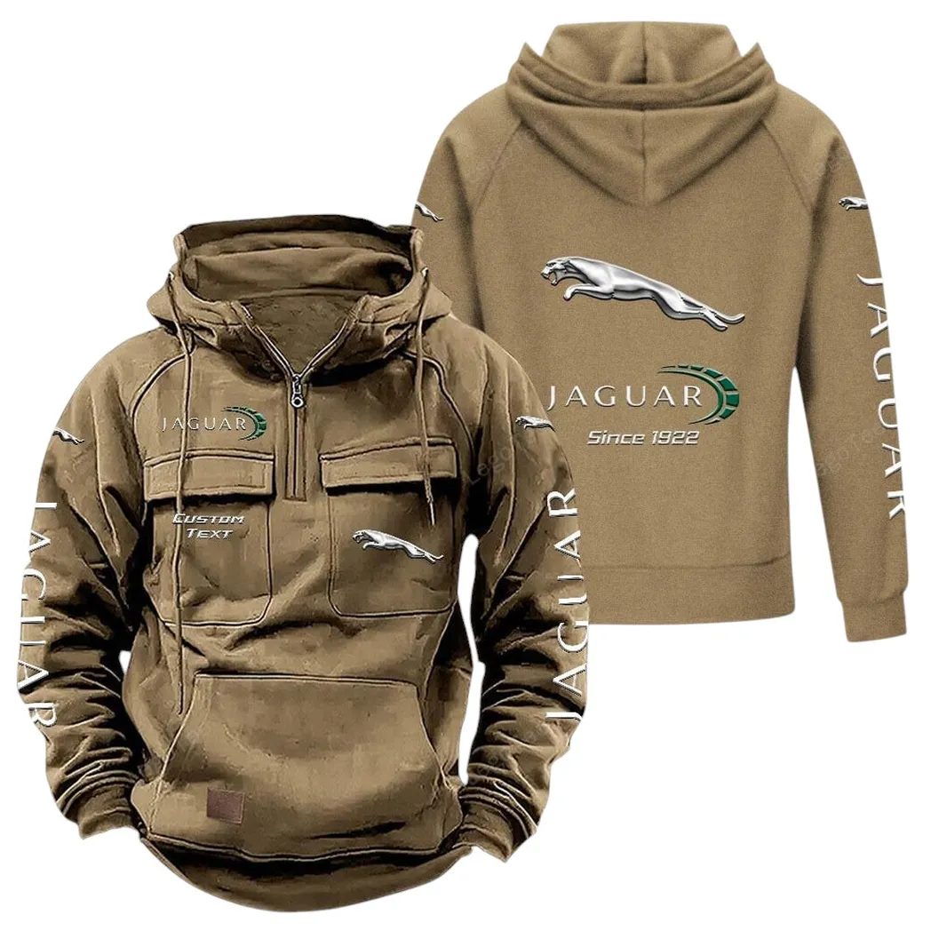Rugged Outdoor Auto Tactical Quarter-Zip Hoodie, Driver's Quarter-Zip Essential CAR960 - Khaki