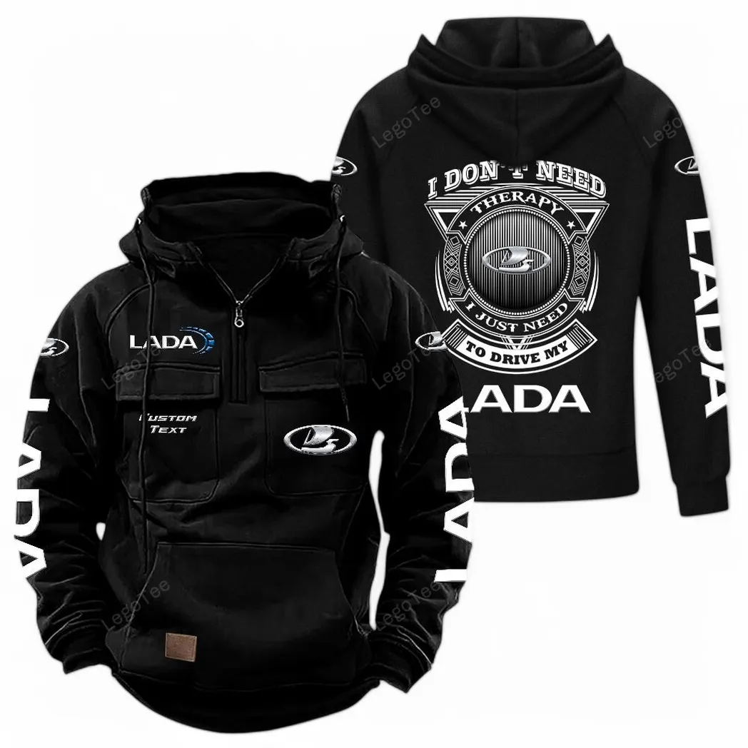 Urban Vehicle Tactical Quarter-Zip Hoodie, Street-Ready Tactical Gear CAR106 - Black