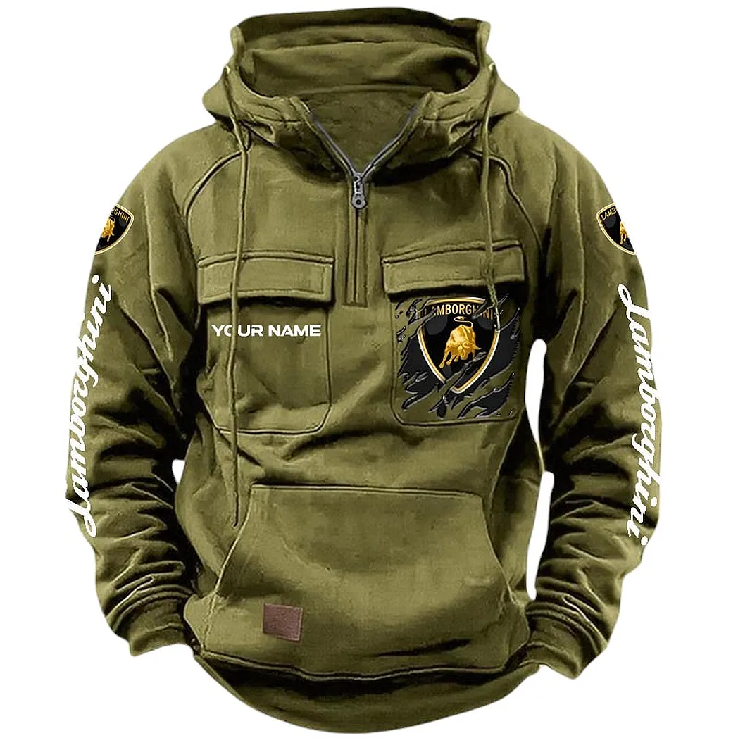 Ultra-Performance Car Tactical Quarter-Zip Hoodie, Classic Rider Quarter-Zip CAR164 - Army Green