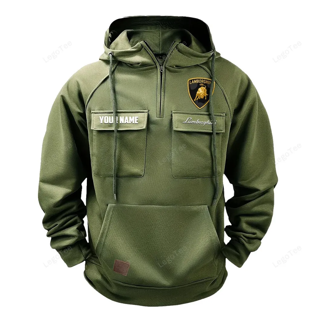 Supercar Tactical Quarter-Zip Hoodie, Built Tough for Riders CAR109 - Army Green