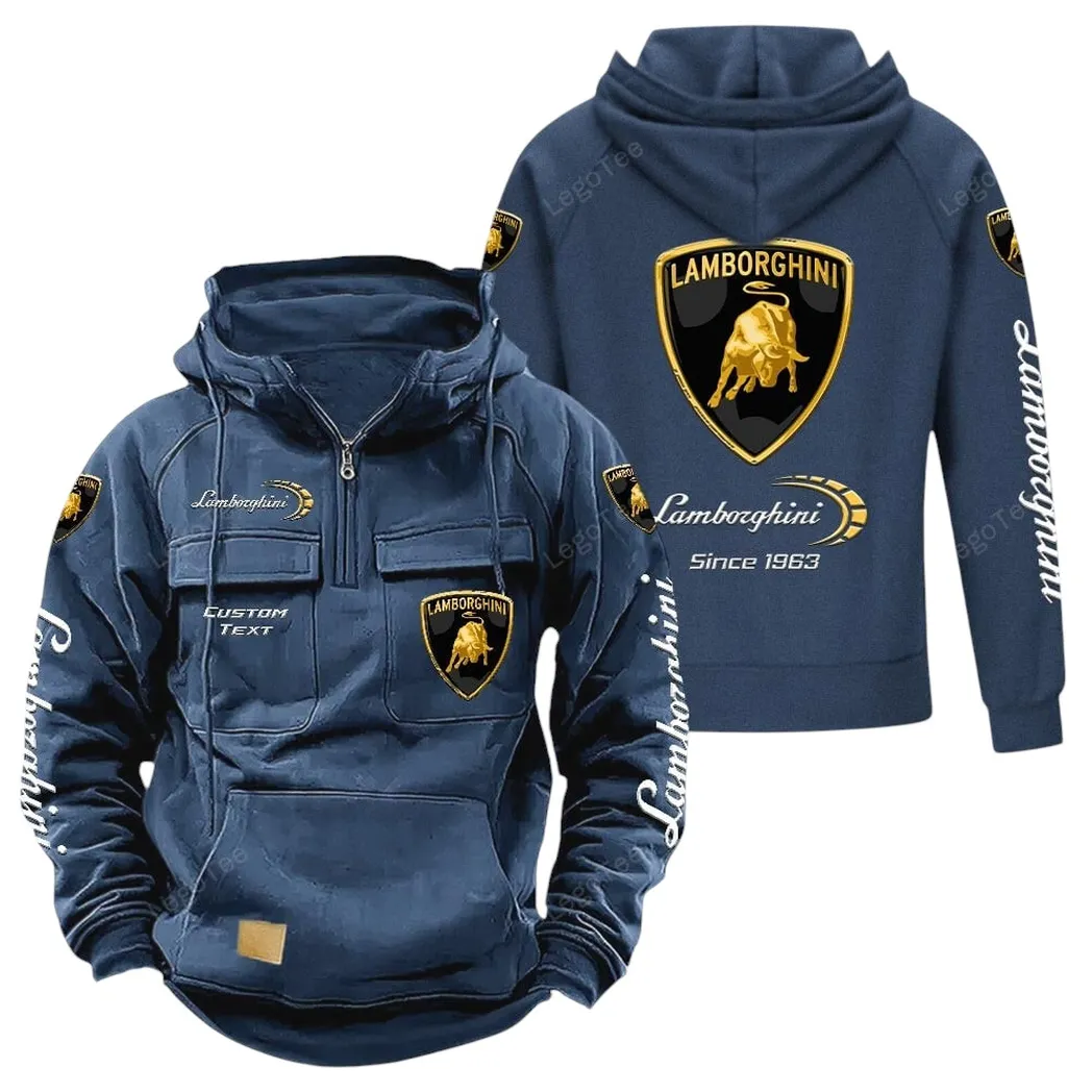 Iconic Supercar Ride Tactical Quarter-Zip Hoodie, Driver's Quarter-Zip Essential CAR960 - Dark Blue