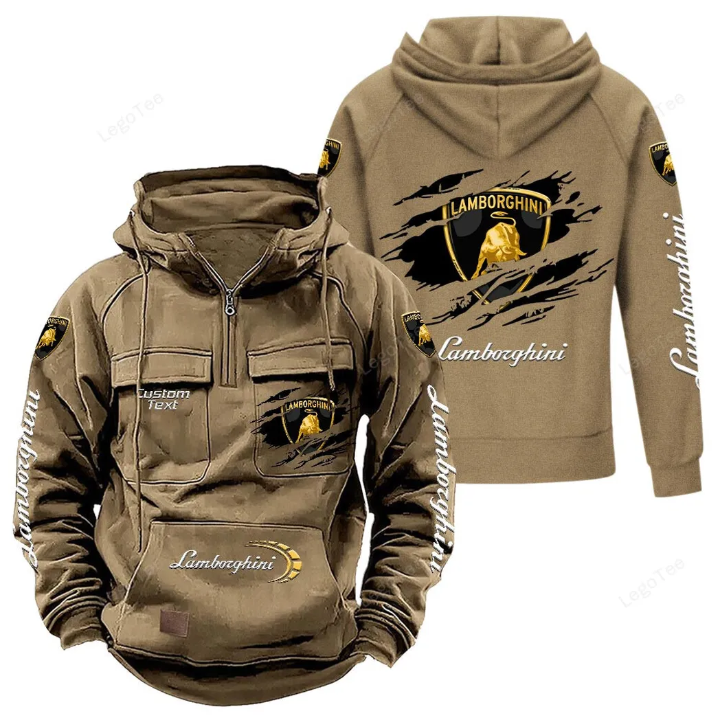 Extreme Power Vehicle Tactical Quarter-Zip Hoodie, Classic Rider Quarter-Zip CAR122 - Khaki