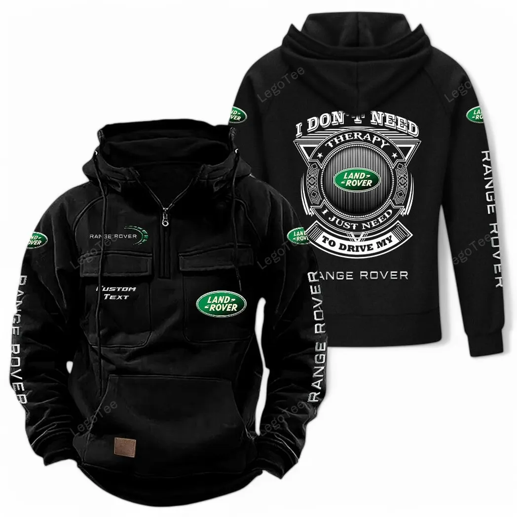 Adventure Utility Vehicle Company Tactical Quarter-Zip Hoodie, Open-Road Adventure Hoodie CAR106 - Black