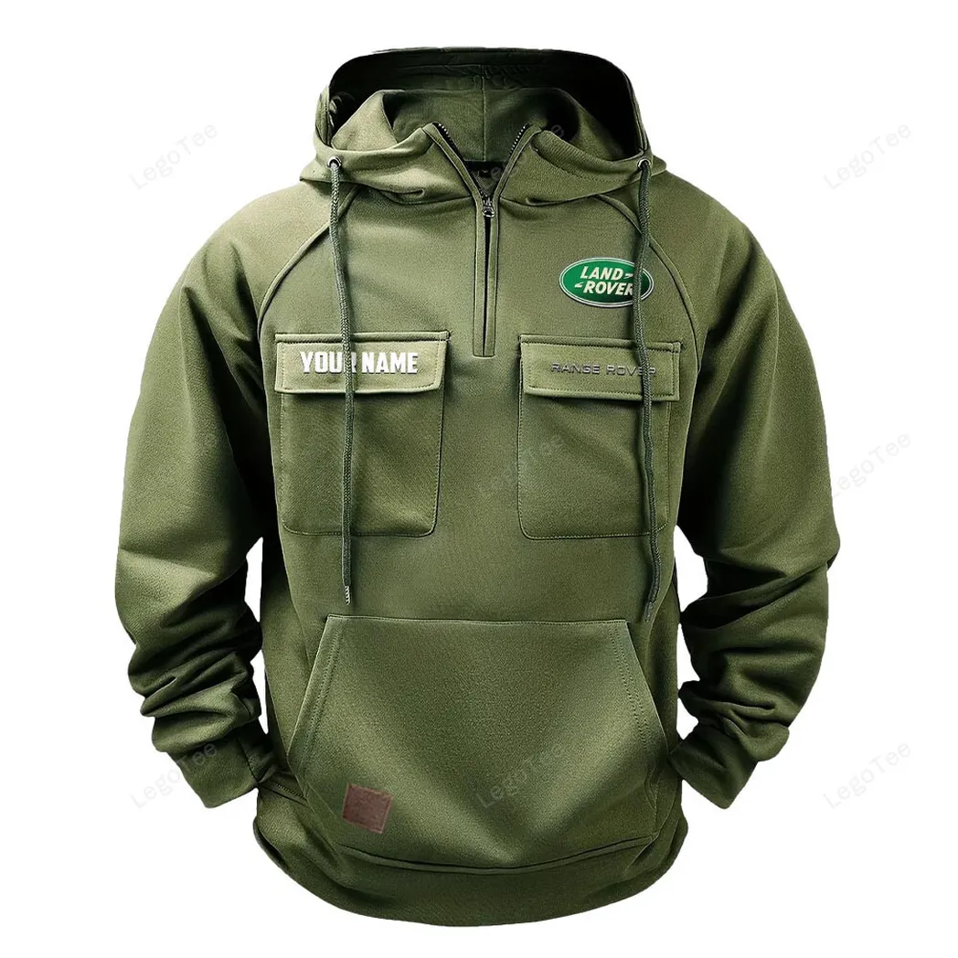 Premium Off-Road Ride Tactical Quarter-Zip Hoodie, Utility Hoodie for Drivers CAR109 - Army Green