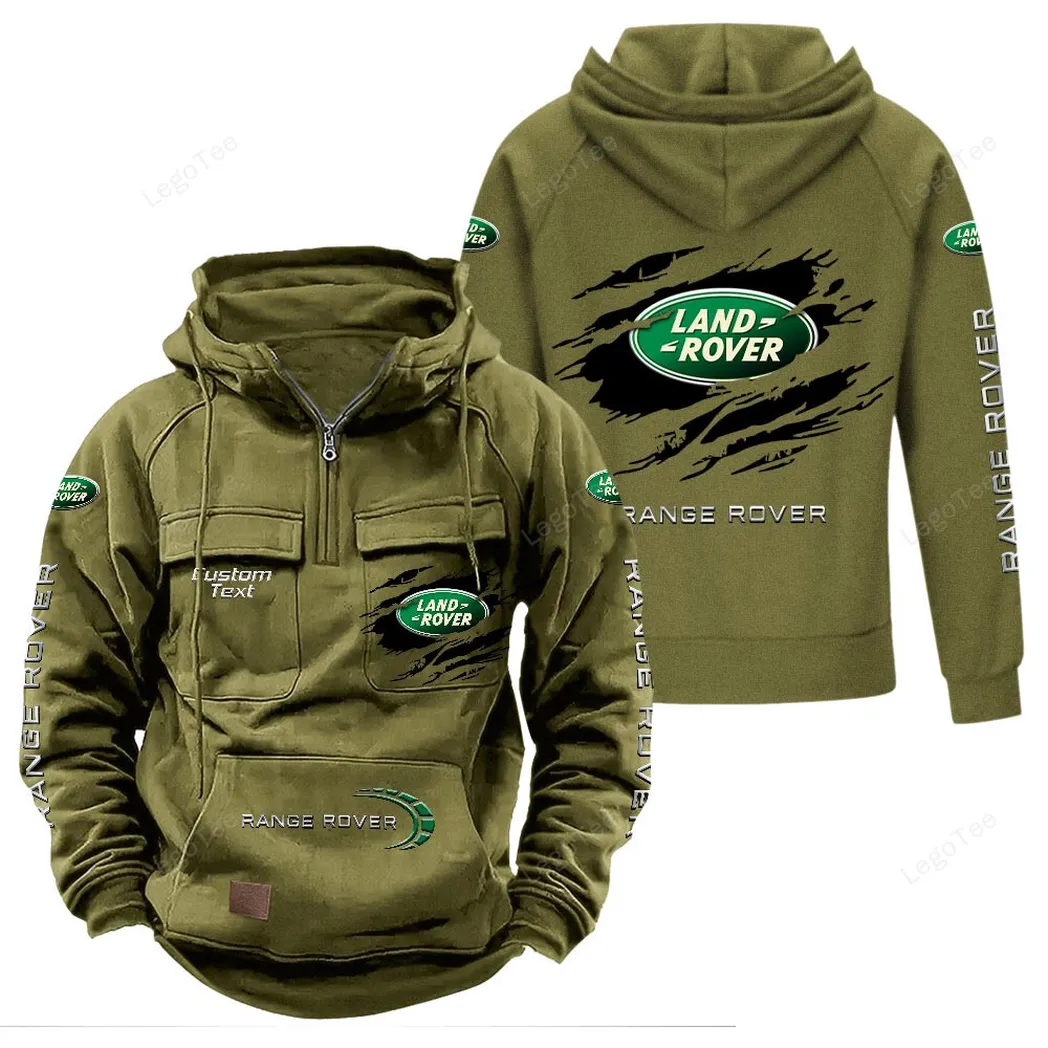 Off-Road Vehicle Brand Tactical Quarter-Zip Hoodie, Bold Garage-Ready Hoodie CAR122 - Army Green