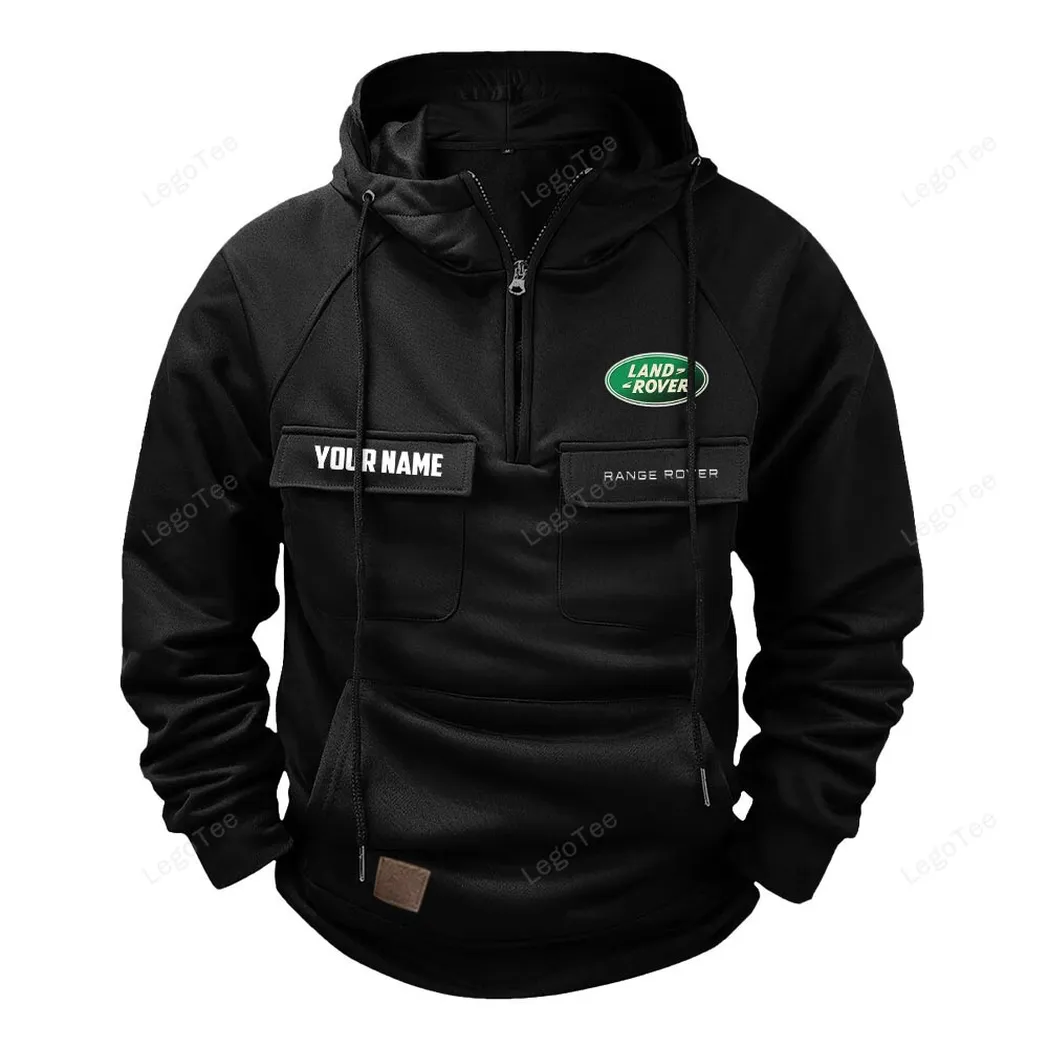 Adventure SUV Company Tactical Quarter-Zip Hoodie, Gearhead Tactical Streetwear CAR109 - Black