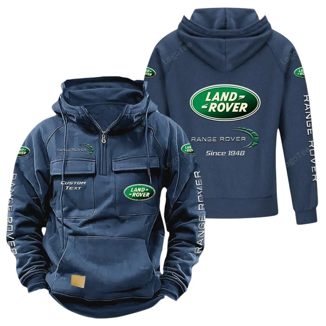 4x4 SUV Maker Tactical Quarter-Zip Hoodie, Biker Lifestyle Hoodie CAR960 - Dark Blue