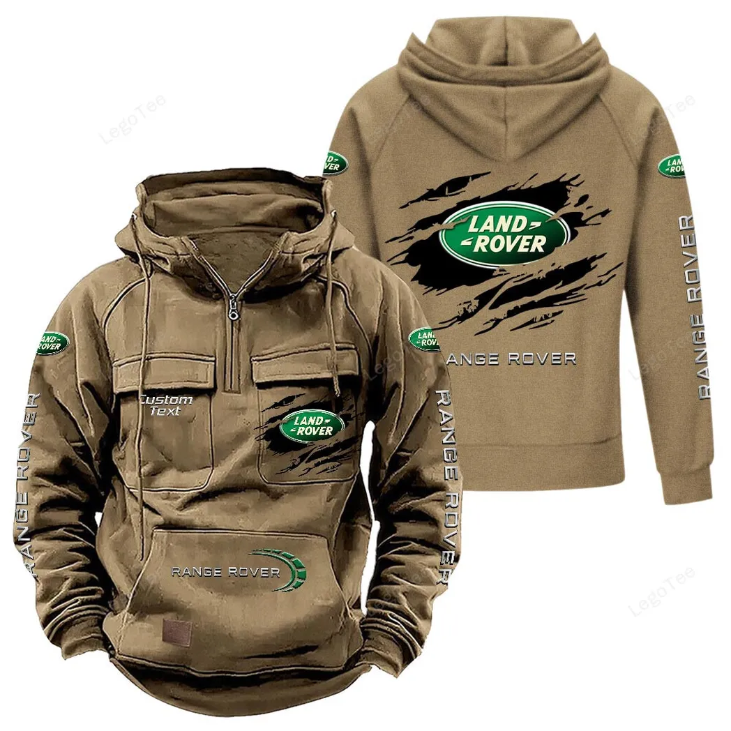 Expedition Vehicle Brand Tactical Quarter-Zip Hoodie, Garage Nights Hoodie CAR122 - Khaki