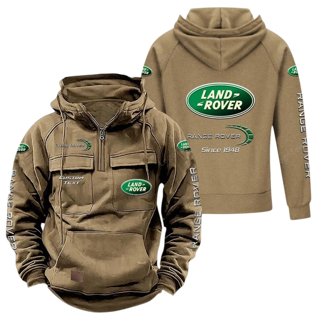 All-Terrain SUV Manufacturer Tactical Quarter-Zip Hoodie, Rugged Performance Quarter-Zip CAR960 - Khaki