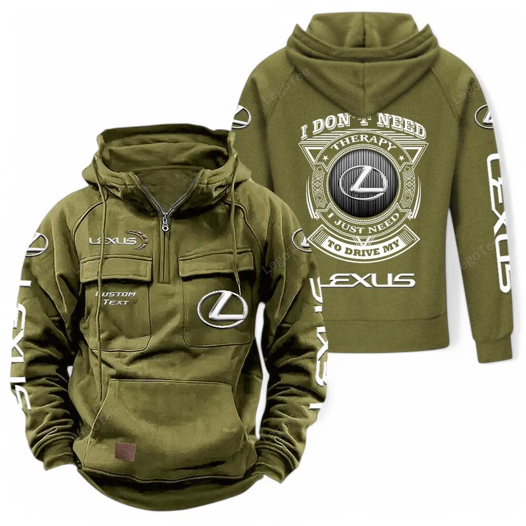 Premium Crossover Tactical Quarter-Zip Hoodie, Everyday Rider Hoodie CAR106 - Army Green