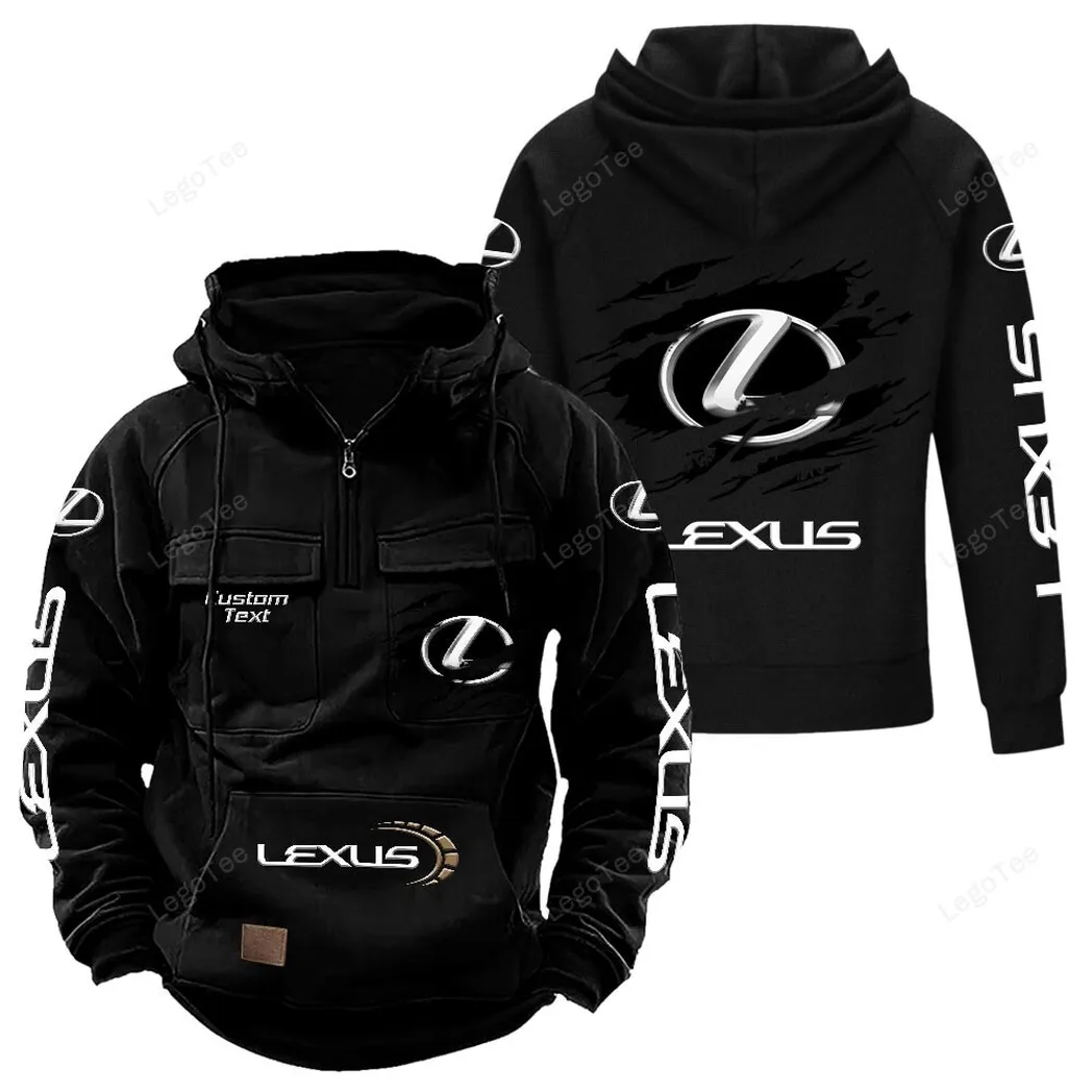 Performance SUV Tactical Quarter-Zip Hoodie, Auto Life Tactical Hoodie CAR122 - Black
