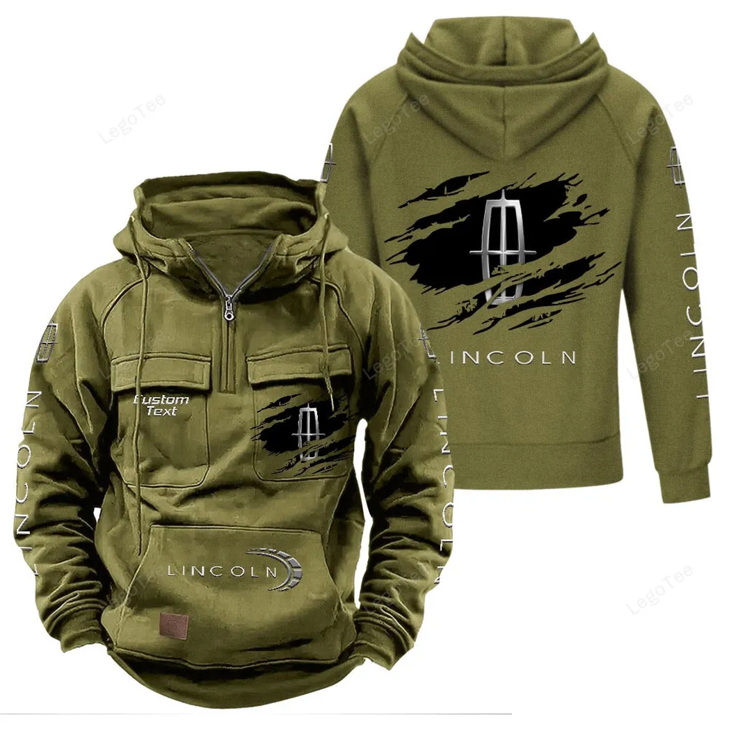 Premium Road Car Tactical Quarter-Zip Hoodie, Utility Hoodie for Drivers CAR122 - Army Green