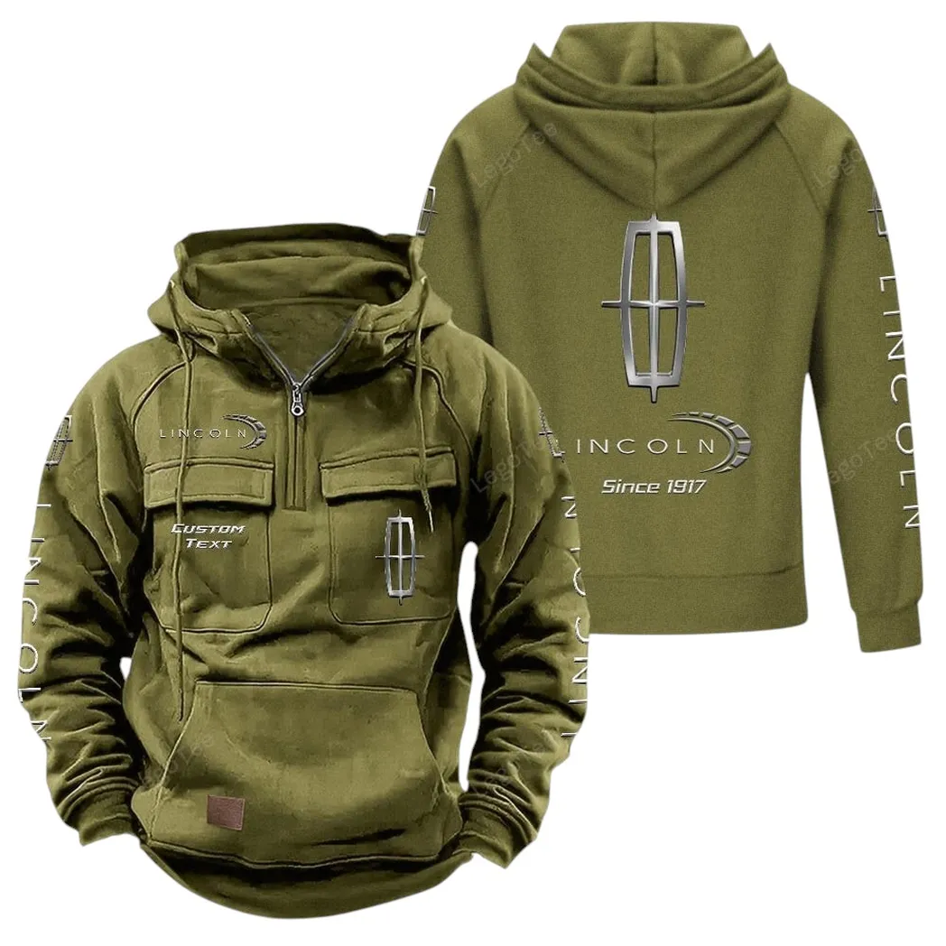 Comfort-Oriented Ride Tactical Quarter-Zip Hoodie, Utility Hoodie for Drivers CAR960 - Army Green