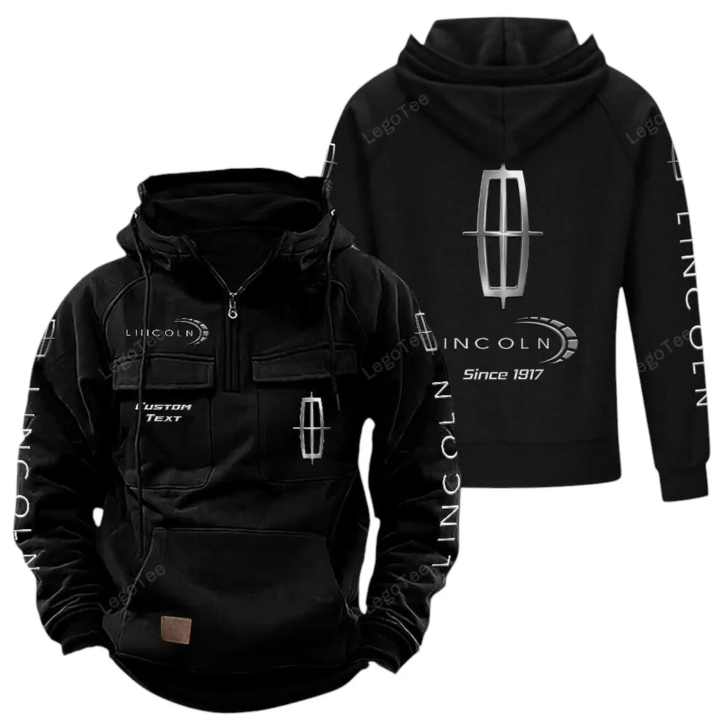 Upscale Vehicle Tactical Quarter-Zip Hoodie, Gearhead Tactical Streetwear CAR960 - Black