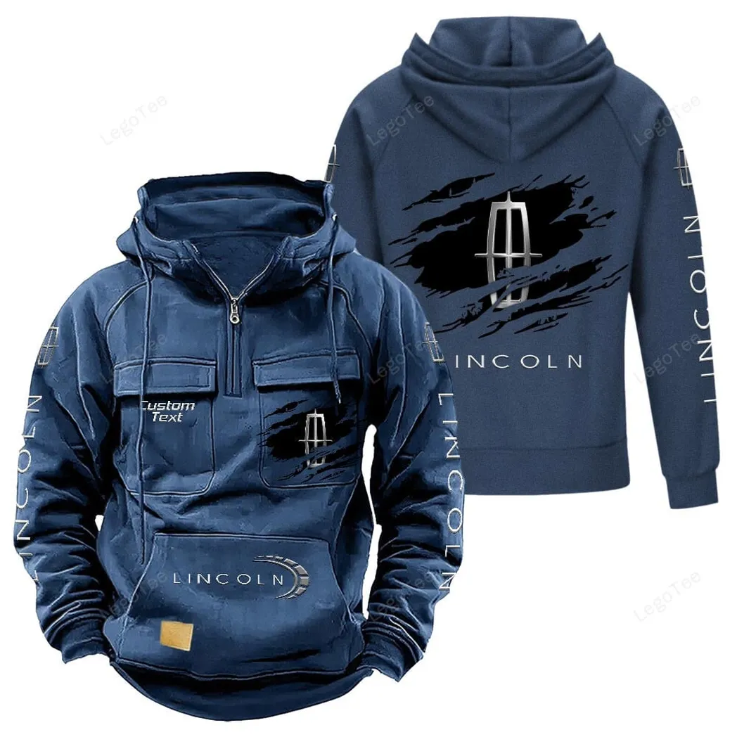 Comfort-Oriented Ride Tactical Quarter-Zip Hoodie, Road Warrior Quarter-Zip CAR122 - Dark Blue