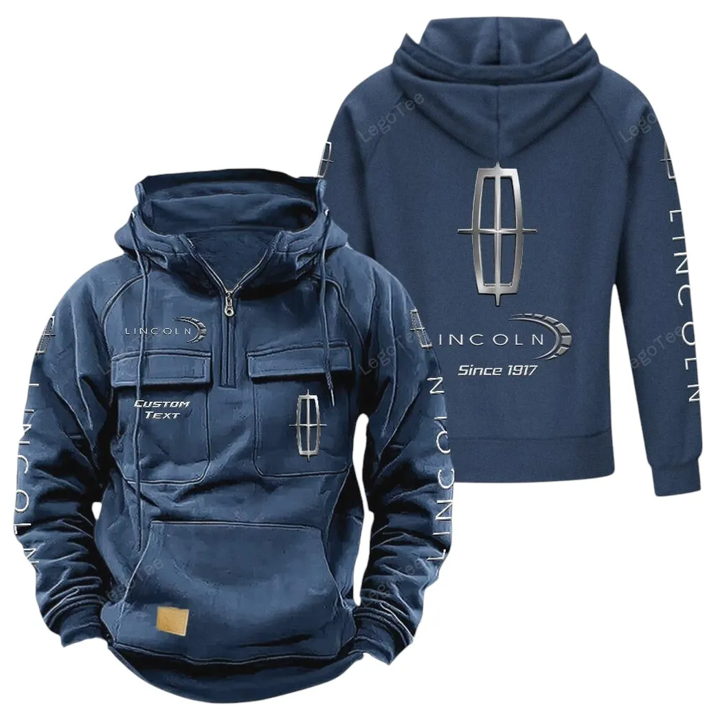 Upscale Vehicle Tactical Quarter-Zip Hoodie, Garage Nights Hoodie CAR960 - Dark Blue
