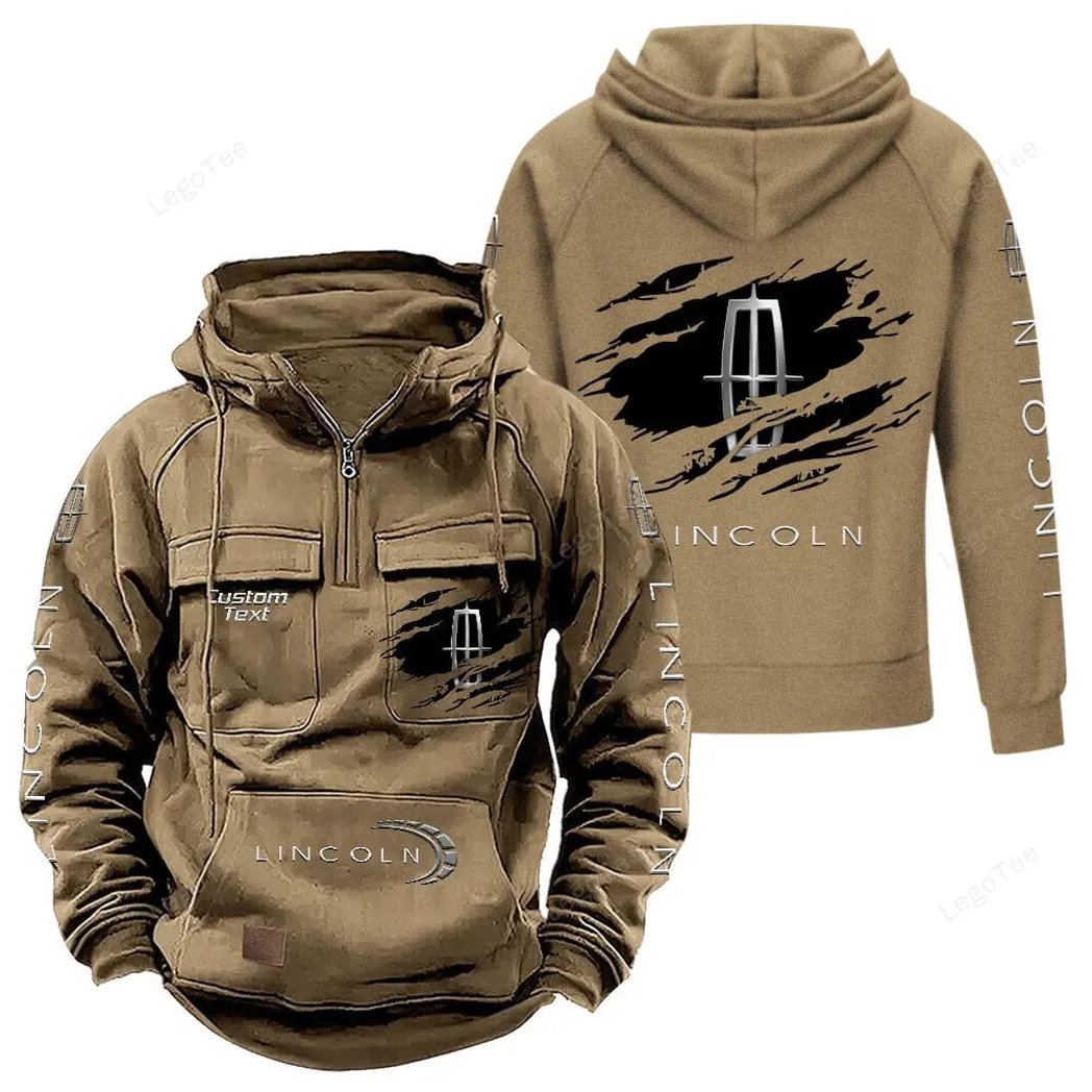 Comfort-Oriented Ride Tactical Quarter-Zip Hoodie, Road Warrior Quarter-Zip CAR122 - Khaki